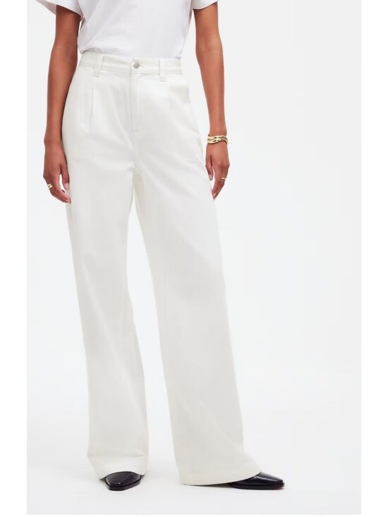 Madewell Denim - Madewell The Harlow Wide-Leg Jean: Airy Denim Edition Women's Size 26 White NWT!